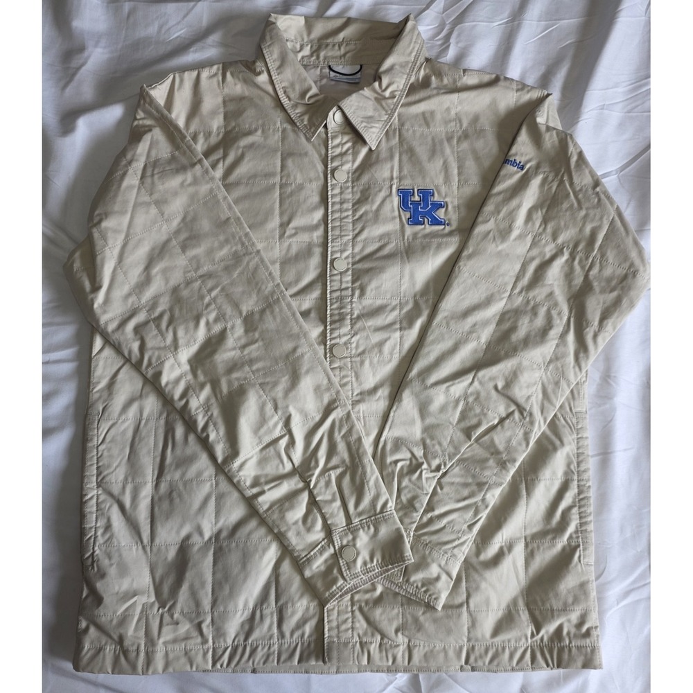 Columbia Kentucky Wildcats Campus Roam Quilted Shirt Jacket Men's Size Large NWT